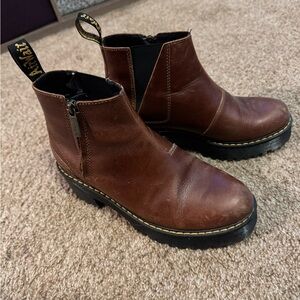 Doc Martins Brown Leather Ankle Boots